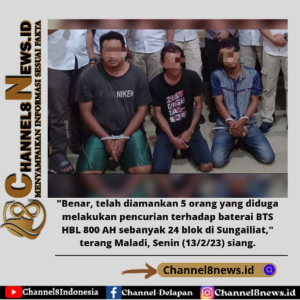 Jatanras Polda Babel Gulung Sindikat Pencuri Baterai BTS