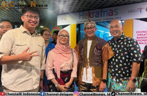 Melati Erzaldi, Ketua Dewan Pembina Gekrafs Babel Hadiri Perayaan Hari Ekonomi Kreatif Nasional