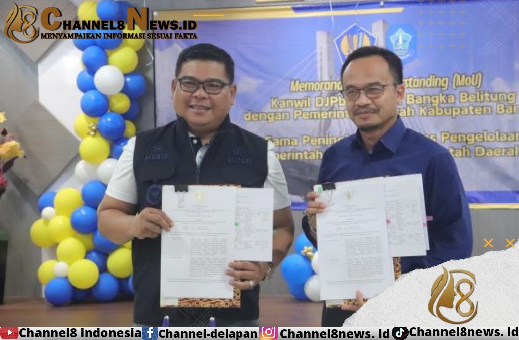 Tingkatkan Kualitas Pengelolaan Keuangan Daerah, Pemkab Bangka Tandatangani MoU dengan Kanwil DJPb Babel