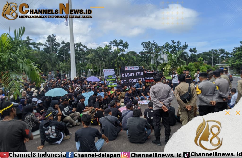 Tuntut Vonis Bebas 11 Pejuang Keadilan Membalong, FPMB Gelar Aksi Damai di Depan Gedung DPRD Belitung