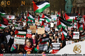 Ribuan Orang Unjuk Rasa di London, Serukan Gencatan Senjata Palestina