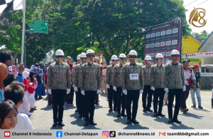 Faktor Kekompakan Tim, Tiga Tahun Berturut PT Timah Raih Juara Satu Lomba Gerak Jalan Pemkab Babar