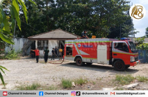 Gercep! Tim Damkar PT Timah Bantu Tangani Kebakaran di Pelabuhan Tanjung Gudang Belinyu