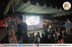 Korban Letusan Gunung Lewotobi, Nobar Laga Indonesia – Jepang di Pengungsian