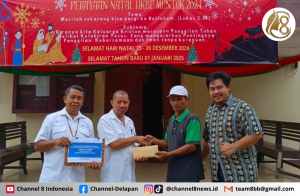 Jelang Nataru Dua Gereja di Bangka Barat Terima Bantuan dari PT Timah