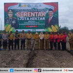 Perkuat Ketahanan Pangan Nasional, Polres Bangka Tengah Gelar Kegiatan Penanaman Jagung bersama Stakeholder