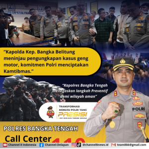 Polres Bangka Tengah Perketat Antisipasi Kemunculan Geng Motor
