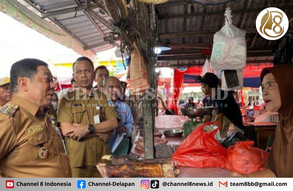 Pj Wako Pangkalpinang Sidak Pasar Pantau Harga dan Stok Bahan Baku Jelang Lebaran