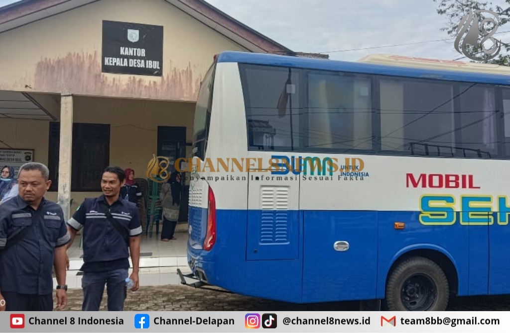 Mobil Sehat PT Timah Datangi Desa Ibul, Ratusan Warga Antusias Bisa Berobat Gratis