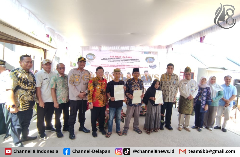 Kanwil BPN Babel Hadiri Peresmian Rumah Relokasi dan Peletakan Batu Pertama Program DAK PPKT di Bangka Tengah