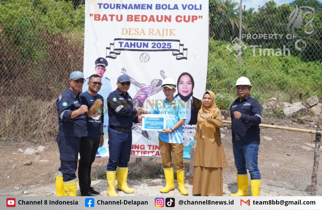 Dorong Semangat Olahraga Masyarakat PT Timah Dukung Turnamen Voli Batu Bedaun Cup
