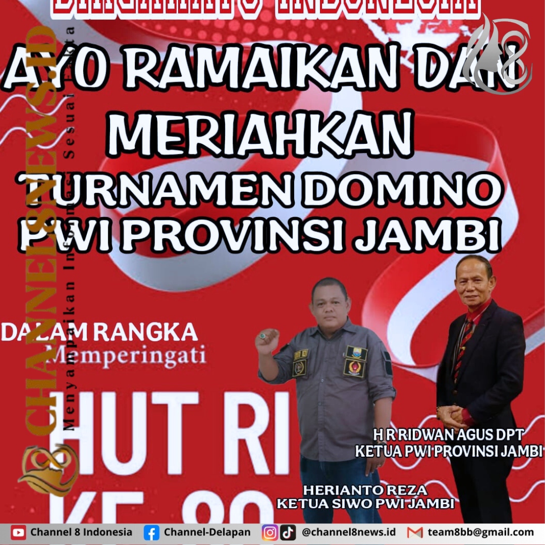 Meriahkan HUT RI Ke 80, PWI Jambi Gelar Lomba Domino.