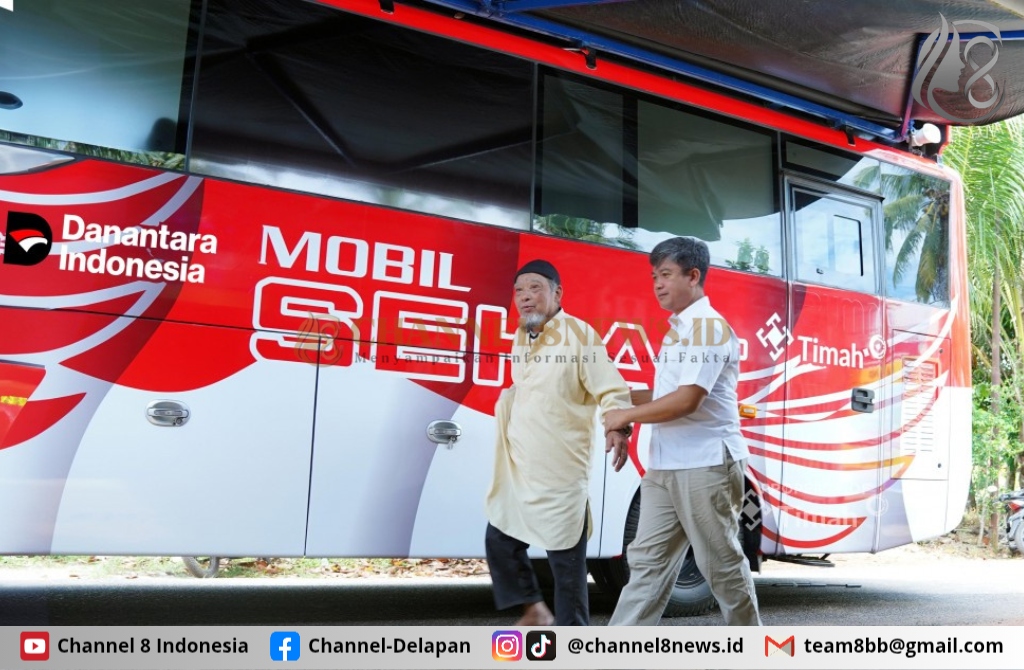 Mobil Sehat PT Timah Disambut Antusias Ratusan Warga Desa Kebintik Bateng