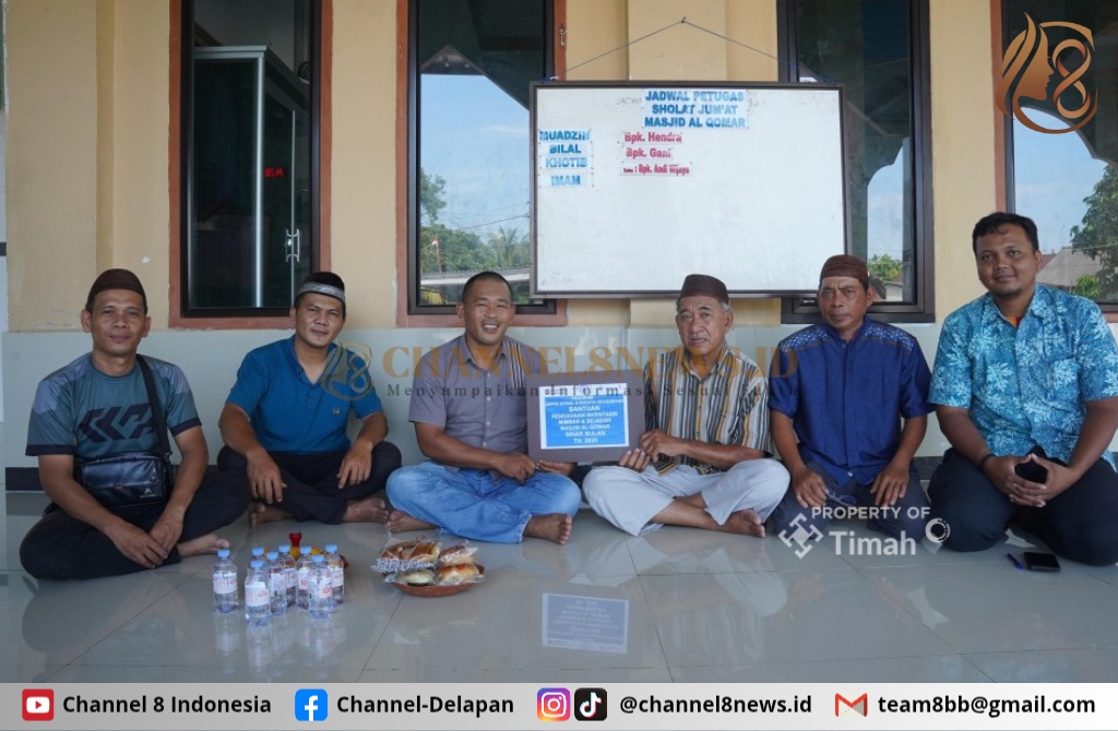 Konsisten Dukung Rumah Ibadah PT Timah Bantu Tingkatkan Sarana dan Prasarana di Masjid Al Qomar Sinar Bulan