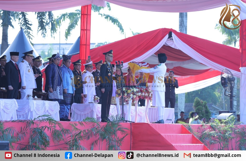 Upacara Penurunan Bendera HUT RI ke- 80 Berlangsung Lancar dan Khidmat, Gubernur Babel Sampaikan Ucapan Terimakasih