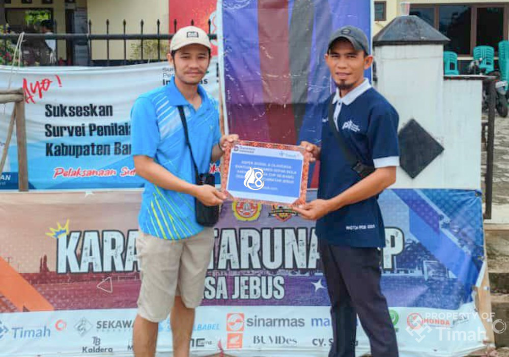 Beri Dukungan Turnamen Sepak Bola Jebus Cup 1 Karang Taruna Beri Apresiasi PT Timah Tbk