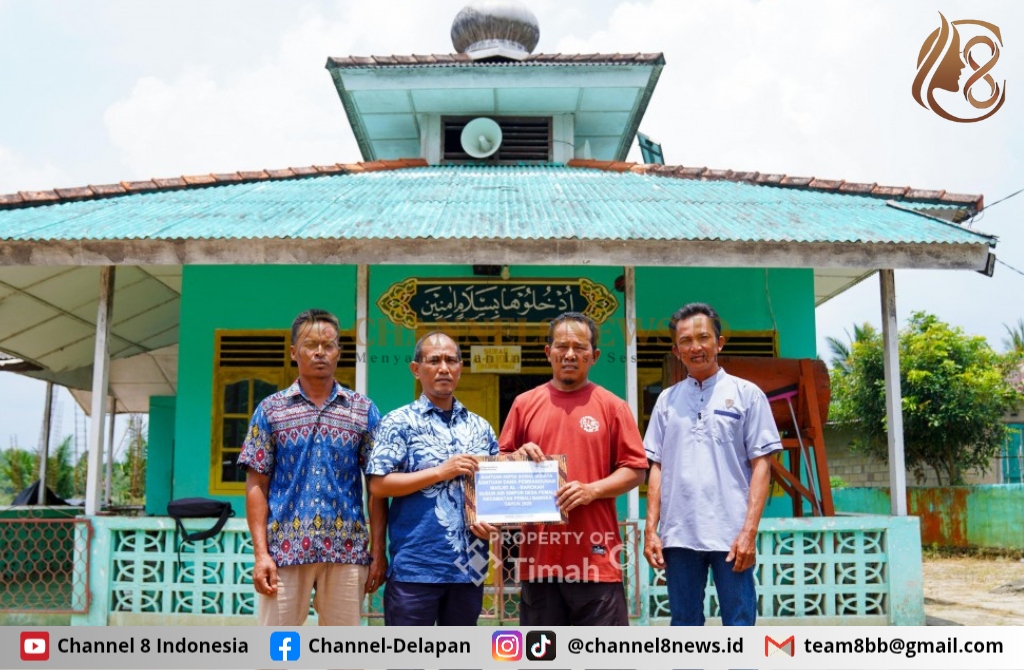 PT Timah Tbk Beri Bantuan Pembangunan Masjid Al-Barokah di Desa Pemali