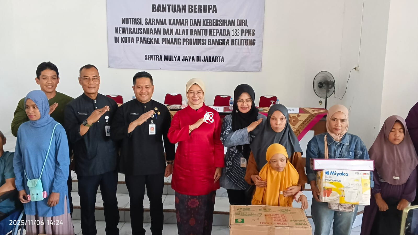Salurkan Bantuan Atensi Tahap III untuk 183 PPKS, Wawako Pangkalpinang Sampaikan Apresiasi ke Kemensos