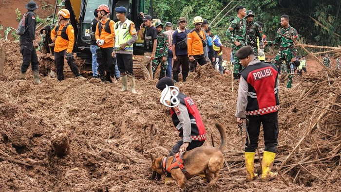 Pencarian Korban Longsor Cibeunying Hari Ke-4: Bantuan Unit K-9 Percepat Penemuan Korban, Total 13 Orang Ditemukan