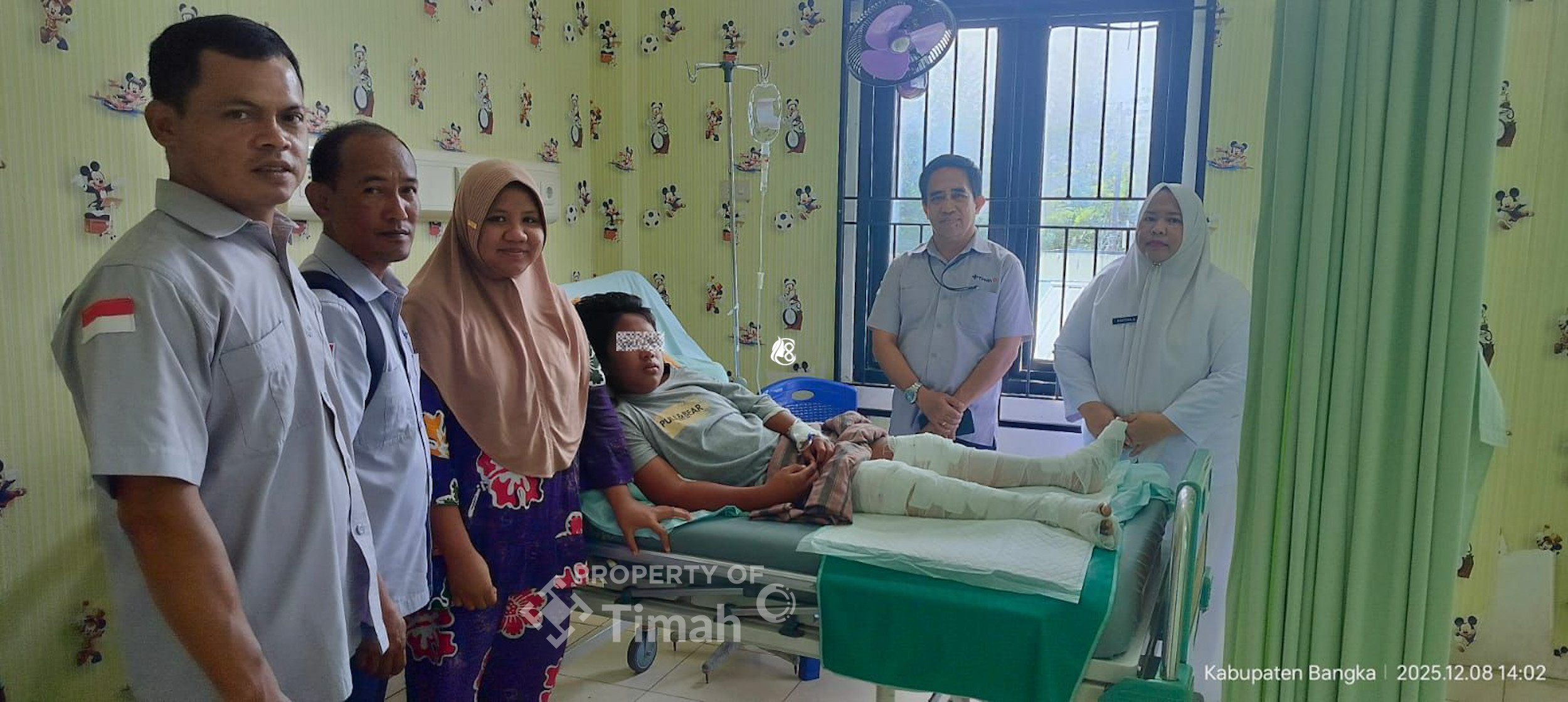 PT Timah Tbk Bantu Biaya Pengobatan Anak Nelayan yang Alami Luka Bakar Saat Kecelakaan Laut