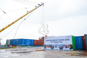 PT Timah Tbk Gelar Penandatangan Balok dan Ekspor Akhir Tahun 2025