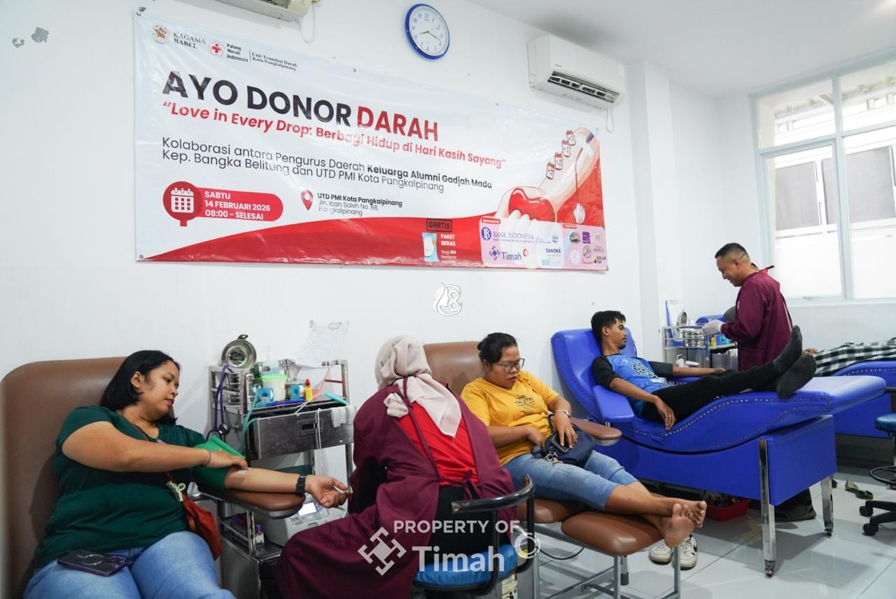 PT Timah Dukung Kagama Babel Gelar Donor Darah