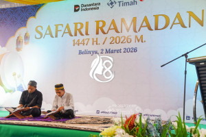 PT Timah Dukung Ketahanan Pangan Warga Selama Ramadan Lewat Bantuan Sembako