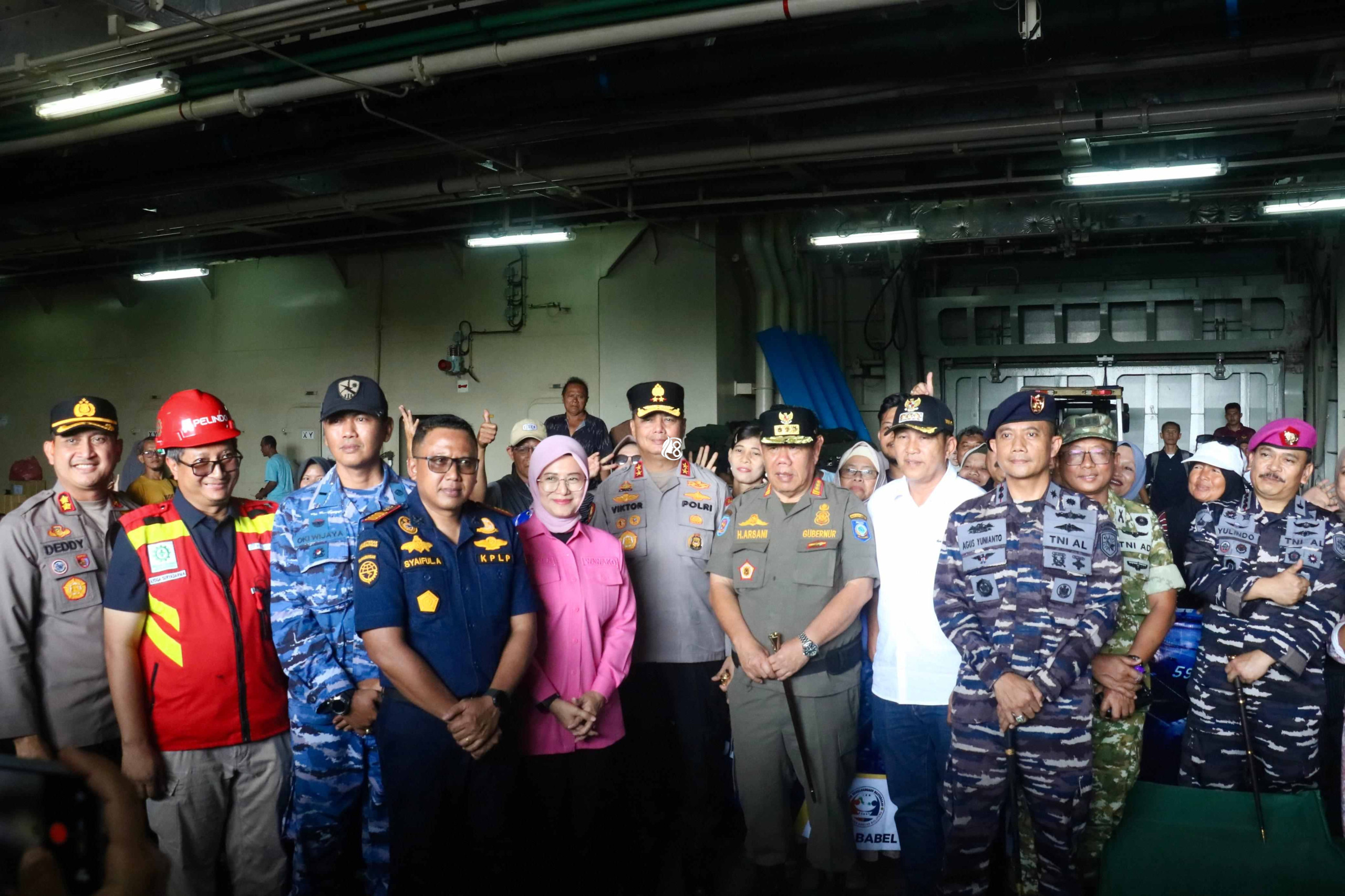 Gubernur Babel Berangkatkan Penumpang Arus Balik Gratis Naik KRI Semarang-594 ke Jakarta