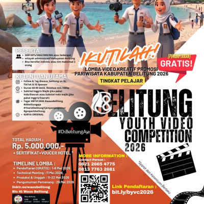 Dukung Belitung Youth Competition 2026, PT Timah Ajak Pelajar Promosikan Wisata Daerah