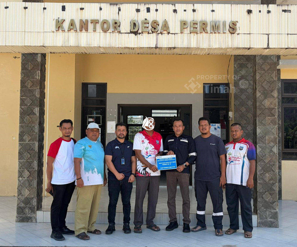 Meriahkan HUT ke-18 Desa Permis, PT Timah Dukung Turnamen Voli dan Jalan Santai Warga