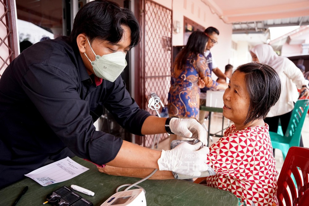 Antusias Warga Desa Merawang Datangi Layanan Kesehatan Gratis PT Timah