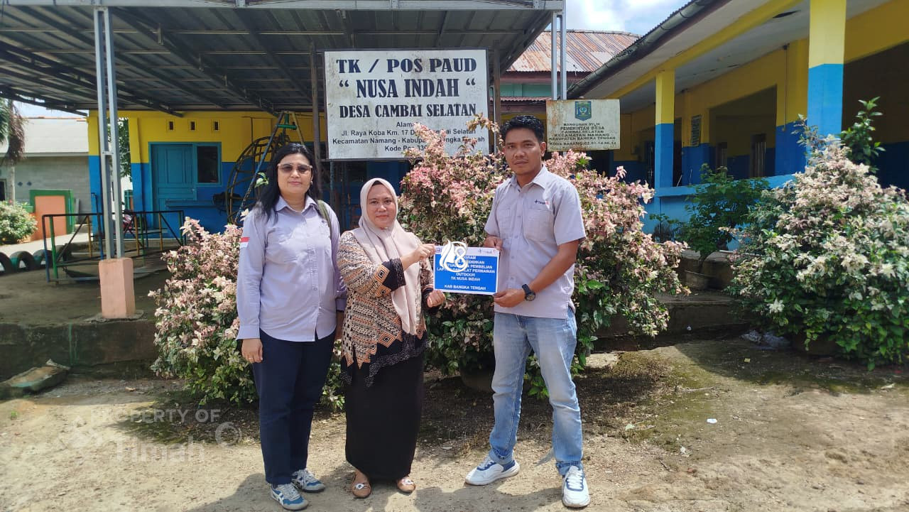 PT Timah Dukung PAUD di Bangka Tengah, Salurkan Bantuan Fasilitas Bermain untuk TK Nusa Indah