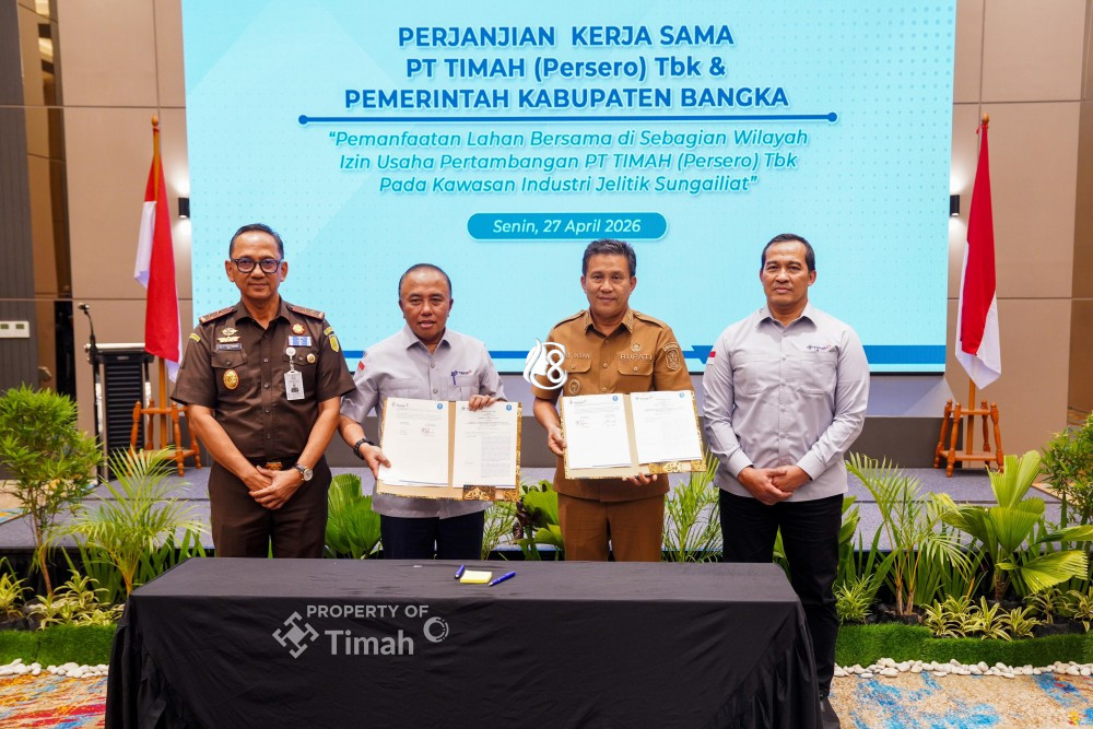 Didampingi Kejati Babel, PT Timah danPemkab Bangka Sepakat Pemanfaatan Lahan Bersama di Kawasan Jelitik
