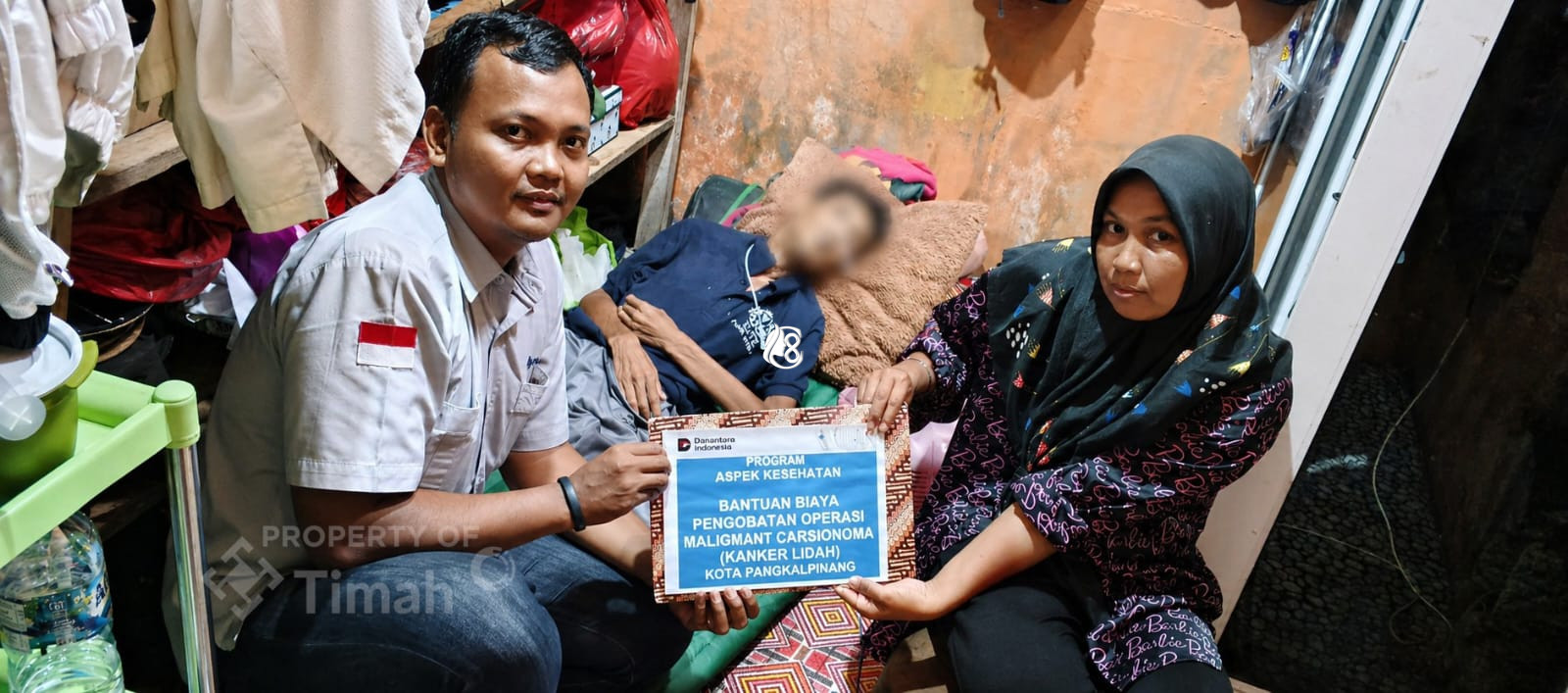 PT Timah Bantu Biaya Pengobatan Warga Bangka Tengah Pengidap Kanker Lidah