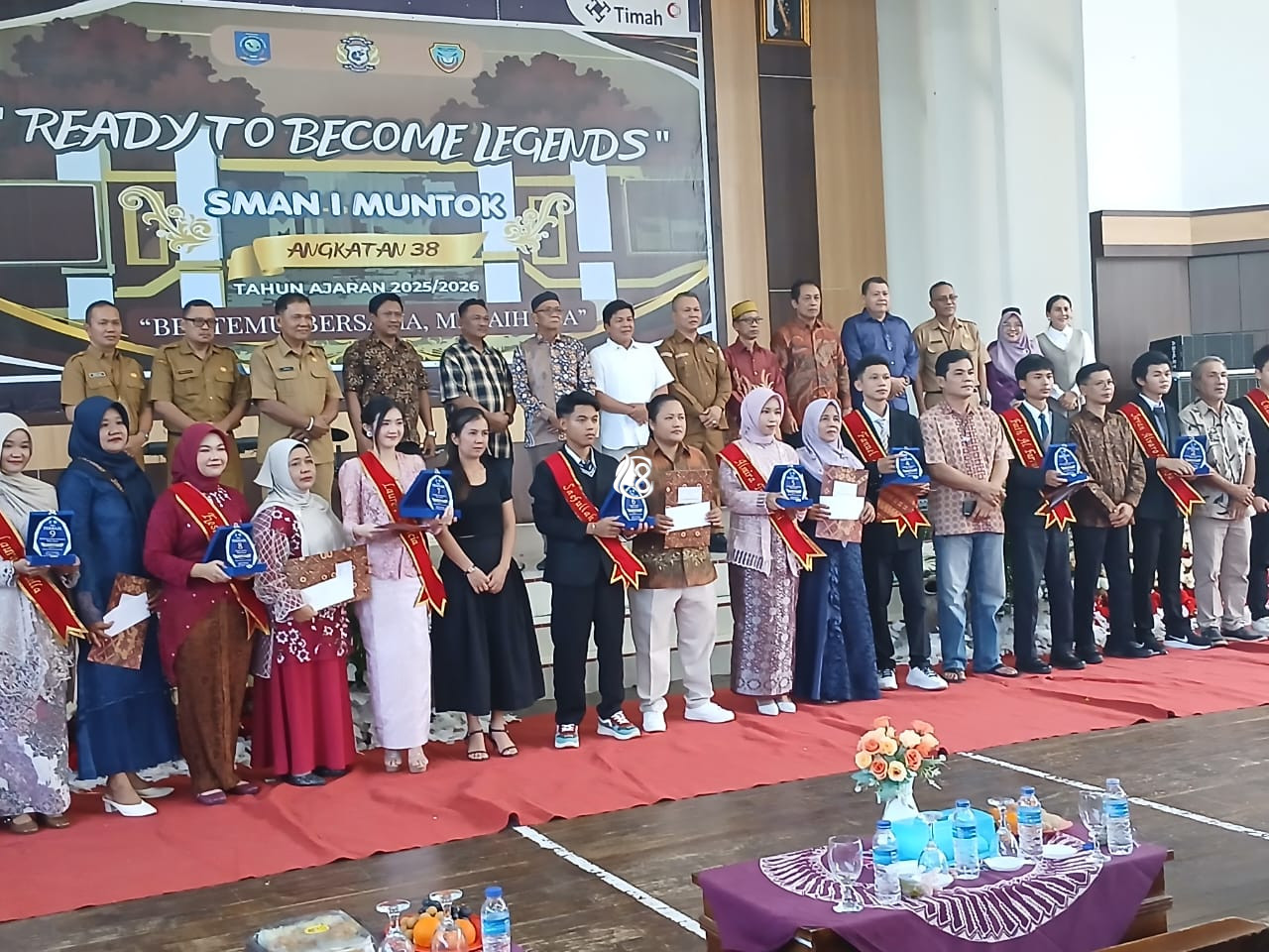 Dukungan Nyata PT Timah Fasilitasi Pelepasan Siswa SMAN 1 Mentok