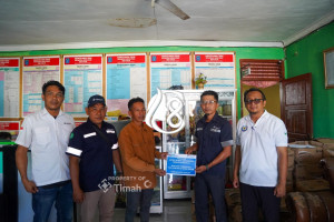 Dukung Penguatan Keamanan Lingkungan PT Timah Bangun Pos Kamling di Desa Kulur
