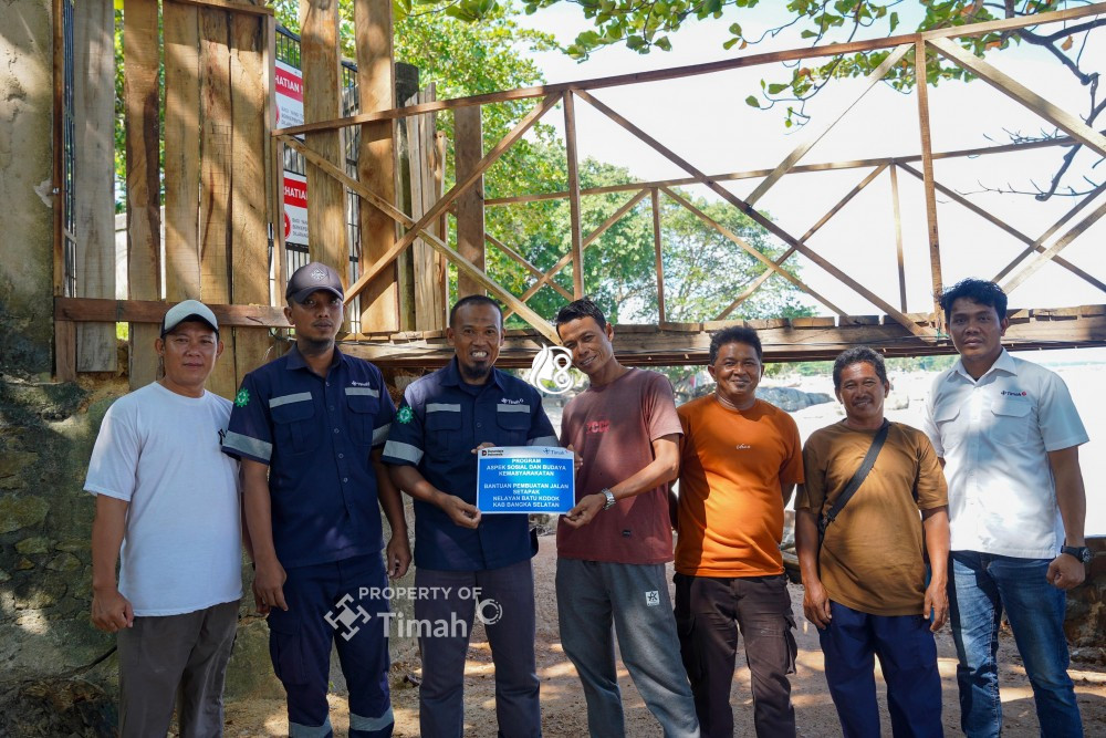 Dukung Produktivitas Masyarakat Pesisir PT Timah Bangun Jalur Akses Nelayan di Bangka Selatan
