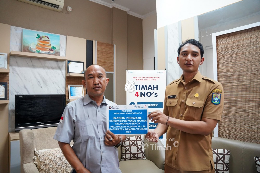 Tingkatkan Layanan Kesehatan Masyarakat PT Timah Renovasi Posyandu di Bangka Tengah