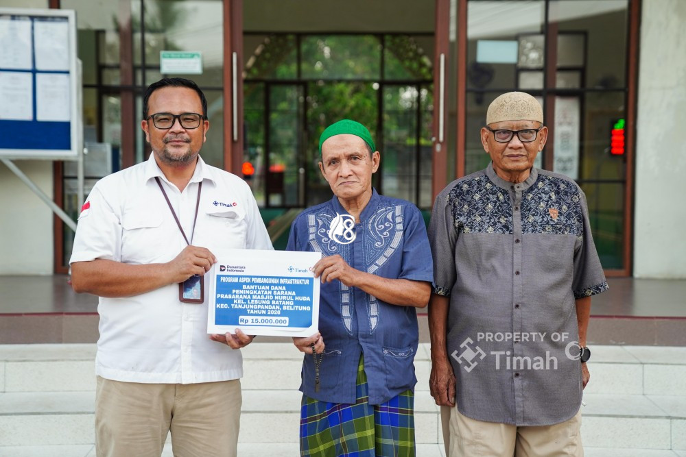Program TJSL: PT Timah Dukung Pengembangan Masjid Nurul Huda di Belitung
