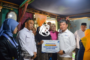 PT Timah Dukung Program GENTING, Bantu Tiga Keluarga Dapat Rumah Layak Huni