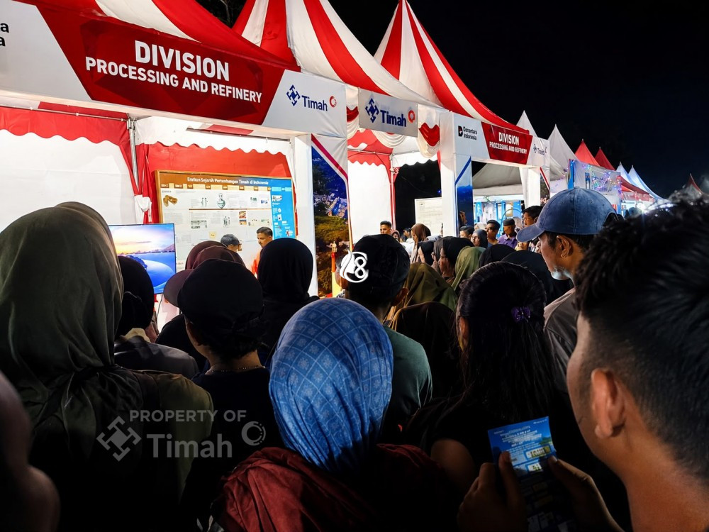 Stand PT Timah Ramai Dikunjungi Warga di Pameran Pembangunan Bangka Barat