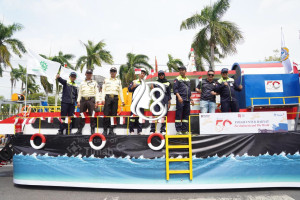 Miniatur KIP Timah Garuda Curi Perhatian di Pawai HUT ke-81 RI Pangkalpinang