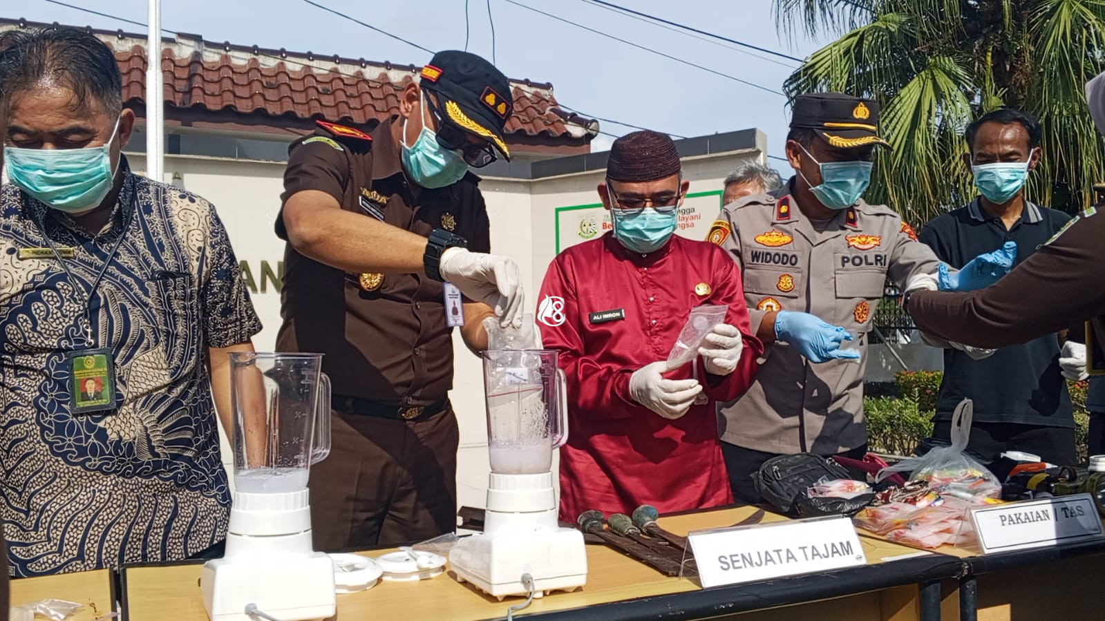 Kejari Bangka Tengah Musnahkan Barang Bukti 111 Perkara, Sabu 334 Gram hingga 134 Butir Ekstasi Dimusnahkan