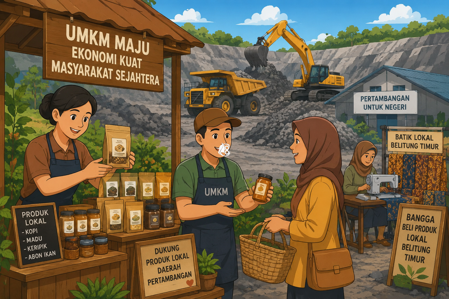 Pelaku UMKM Sebut Ekonomi Belitung Timur Ikut Bergerak Saat Aktivitas Timah Bergairah