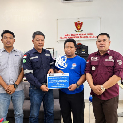 Jadi Wadah Olahraga dan UMKM PT Timah Dukung Turnamen Voli Kajari Cup-Trans Rias 2026