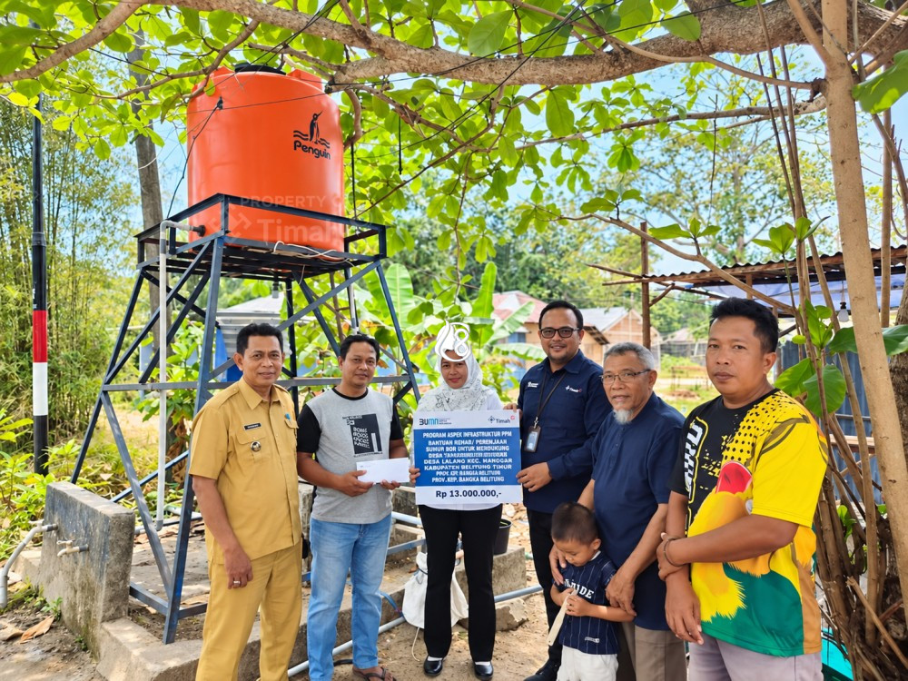 PT Timah Bantu Peremajaan Sumur Bor, 100 Rumah Warga Belitung Timur Kembali Nikmati Air Bersih