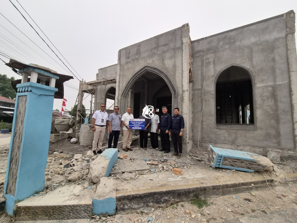 PT Timah Dukung Pembangunan Masjid Al Ikhlas, Target Rampung Akhir Tahun