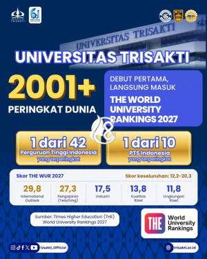 Trisakti Melangkah ke Panggung Dunia, Debut di THE World University Rankings 2027